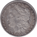 1887 SILVER MORGAN DOLLAR USA - SILVER WORLD COINS - Cambridgeshire Coins