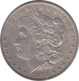 1887 SILVER ONE MORGAN DOLLAR USA - SILVER WORLD COINS - Cambridgeshire Coins