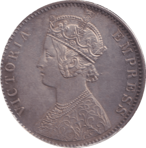 1887 SILVER ONE RUPEE INDIA - SILVER WORLD COINS - Cambridgeshire Coins