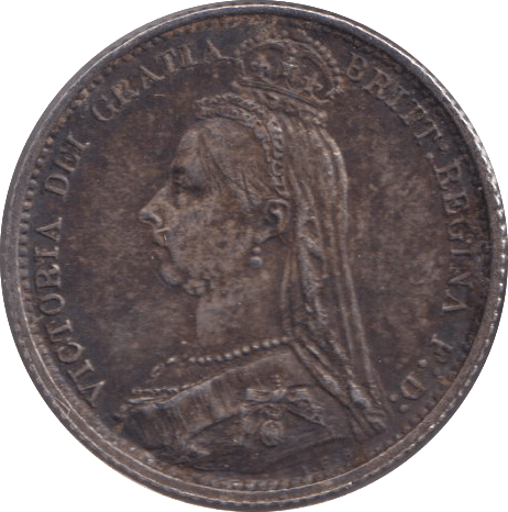 1887 SILVER SIXPENCE ( EF ) - SIXPENCE - Cambridgeshire Coins