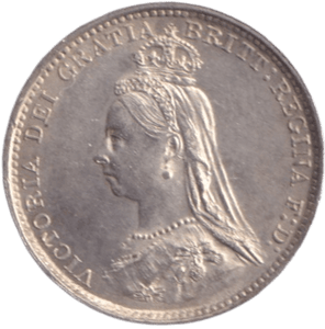 1887 SILVER THREEPENCE ( AUNC ) - THREEPENCE - Cambridgeshire Coins