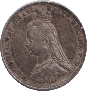 1887 SILVER THREEPENCE ( EF ) - THREEPENCE - Cambridgeshire Coins