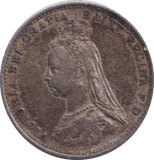 1887 SILVER THREEPENCE ( EF ) - THREEPENCE - Cambridgeshire Coins