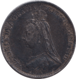 1887 SILVER THREEPENCE ( VF ) - THREEPENCE - Cambridgeshire Coins