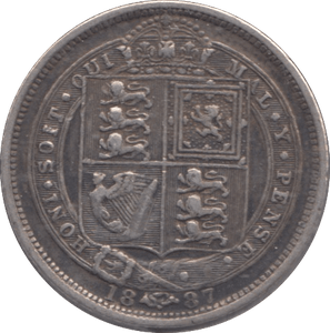 1887 SIX PENCE ( VF ) - SIXPENCE - Cambridgeshire Coins