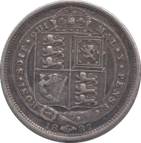 1887 SIX PENCE ( VF ) - SIXPENCE - Cambridgeshire Coins