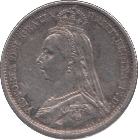 1887 SIX PENCE ( VF ) - SIXPENCE - Cambridgeshire Coins