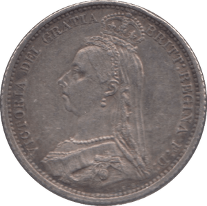 1887 SIX PENCE ( VF ) - SIXPENCE - Cambridgeshire Coins