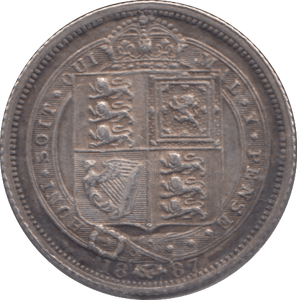 1887 SIX PENCE ( VF ) - SIXPENCE - Cambridgeshire Coins