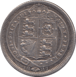1887 SIX PENCE ( VF ) - SIXPENCE - Cambridgeshire Coins