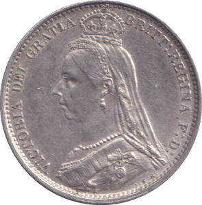 1887 SIXPENCE ( AUNC ) - SIXPENCE - Cambridgeshire Coins