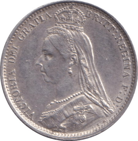 1887 SIXPENCE ( AUNC ) - SIXPENCE - Cambridgeshire Coins