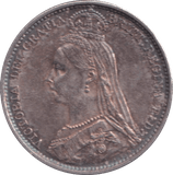 1887 SIXPENCE ( AUNC ) - SIXPENCE - Cambridgeshire Coins