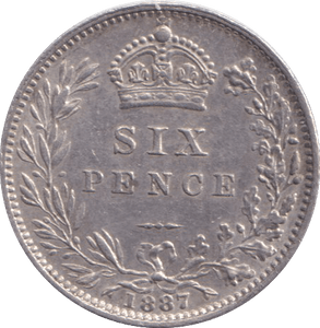 1887 SIXPENCE ( AUNC ) - SIXPENCE - Cambridgeshire Coins