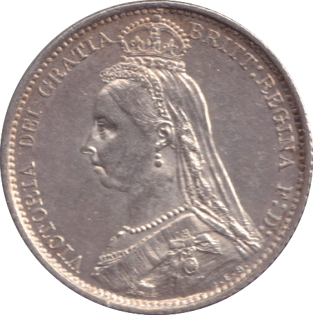 1887 SIXPENCE ( AUNC ) - SIXPENCE - Cambridgeshire Coins