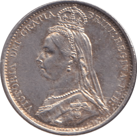 1887 SIXPENCE ( AUNC ) - SIXPENCE - Cambridgeshire Coins