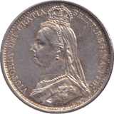 1887 SIXPENCE ( AUNC ) - SIXPENCE - Cambridgeshire Coins