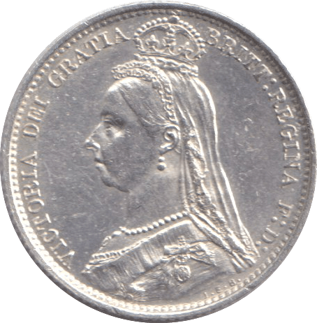 1887 SIXPENCE ( AUNC ) - SIXPENCE - Cambridgeshire Coins