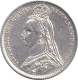 1887 SIXPENCE ( AUNC ) - SIXPENCE - Cambridgeshire Coins