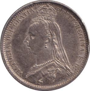1887 SIXPENCE ( AUNC ) - SIXPENCE - Cambridgeshire Coins