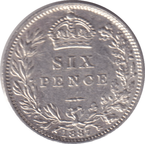 1887 SIXPENCE (AUNC) - SIXPENCE - Cambridgeshire Coins