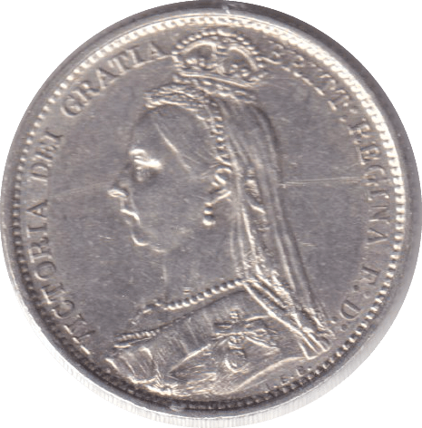 1887 SIXPENCE (AUNC) - SIXPENCE - Cambridgeshire Coins