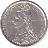 1887 SIXPENCE (AUNC) - SIXPENCE - Cambridgeshire Coins