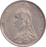 1887 SIXPENCE ( EF ) - SIXPENCE - Cambridgeshire Coins