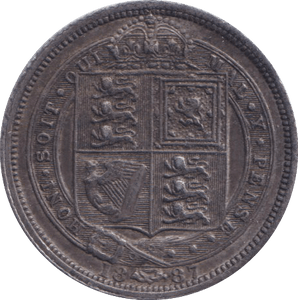 1887 SIXPENCE ( EF ) - SIXPENCE - Cambridgeshire Coins