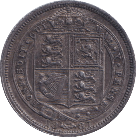 1887 SIXPENCE ( EF ) - SIXPENCE - Cambridgeshire Coins