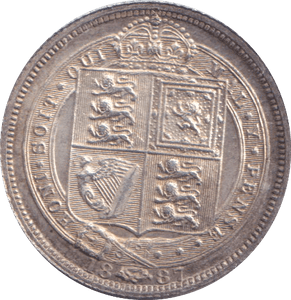 1887 SIXPENCE ( EF ) - SIXPENCE - Cambridgeshire Coins