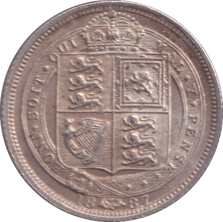 1887 SIXPENCE ( EF ) - SIXPENCE - Cambridgeshire Coins