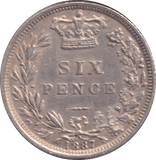 1887 SIXPENCE ( EF ) - SIXPENCE - Cambridgeshire Coins