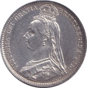 1887 SIXPENCE ( EF ) - SIXPENCE - Cambridgeshire Coins