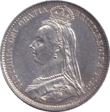 1887 SIXPENCE ( EF ) - SIXPENCE - Cambridgeshire Coins