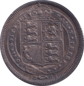 1887 SIXPENCE ( EF ) - SIXPENCE - Cambridgeshire Coins