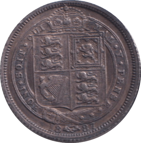 1887 SIXPENCE ( EF ) - SIXPENCE - Cambridgeshire Coins