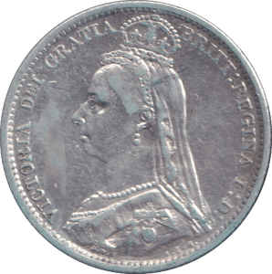 1887 SIXPENCE ( EF ) - SIXPENCE - Cambridgeshire Coins