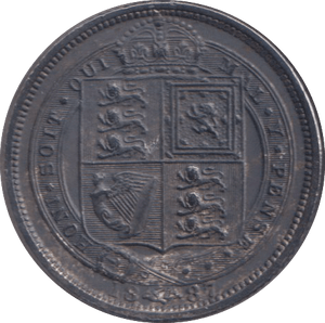 1887 SIXPENCE ( EF ) - SIXPENCE - Cambridgeshire Coins