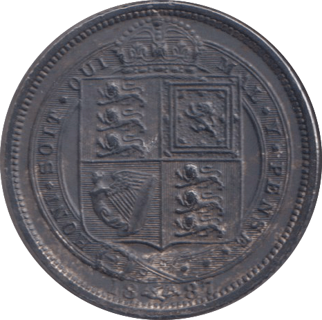1887 SIXPENCE ( EF ) - SIXPENCE - Cambridgeshire Coins