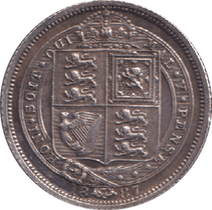 1887 SIXPENCE ( EF ) - SIXPENCE - Cambridgeshire Coins