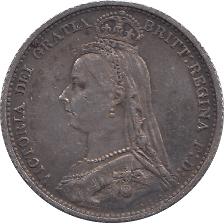 1887 SIXPENCE ( EF ) - WORLD COINS - Cambridgeshire Coins