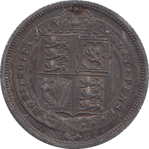 1887 SIXPENCE ( EF ) - WORLD COINS - Cambridgeshire Coins
