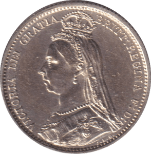 1887 SIXPENCE (EF) - SIXPENCE - Cambridgeshire Coins