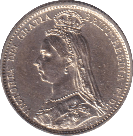 1887 SIXPENCE (EF) - SIXPENCE - Cambridgeshire Coins