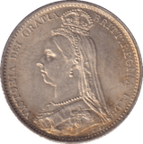 1887 SIXPENCE (EF) - SIXPENCE - Cambridgeshire Coins