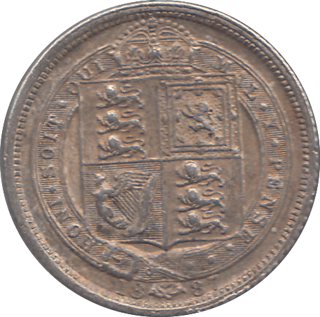 1887 SIXPENCE (EF) - SIXPENCE - Cambridgeshire Coins