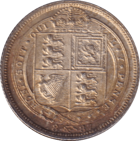 1887 SIXPENCE (EF) - SIXPENCE - Cambridgeshire Coins