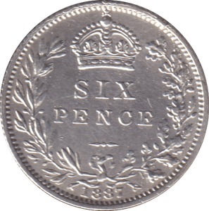 1887 SIXPENCE (EF) - SIXPENCE - Cambridgeshire Coins