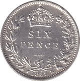 1887 SIXPENCE (EF) - SIXPENCE - Cambridgeshire Coins